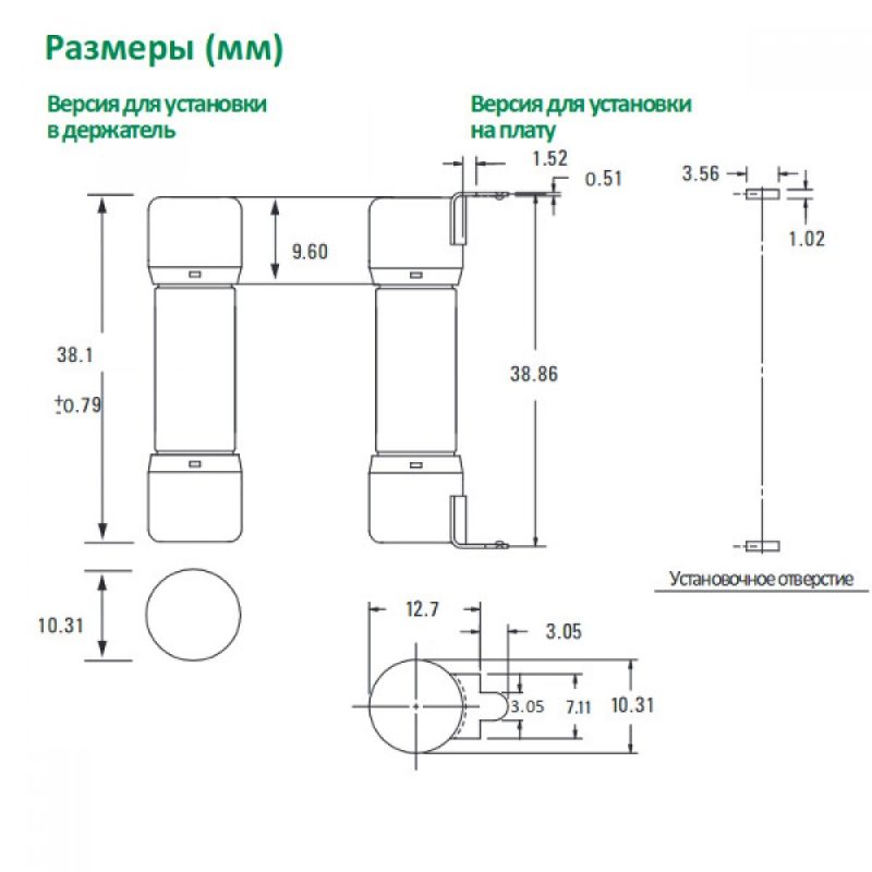 Плавкая вставка Lettelfuse 15А характеристика gPV, рабочее напряжение 1000 Вольт — изображение 3