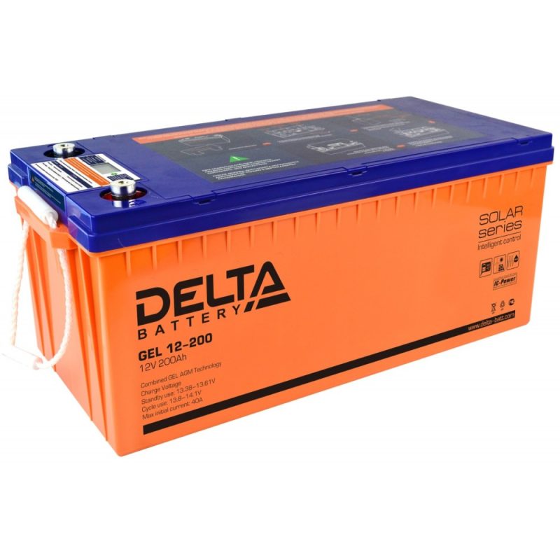 12В Аккумулятор Delta GEL 12-200, 200А*ч