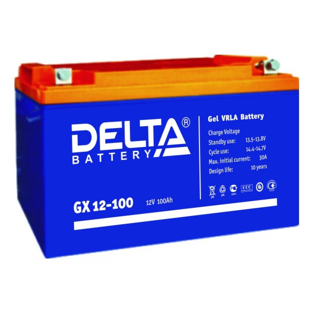 12В Аккумулятор Delta GX 12-100	 100А*ч