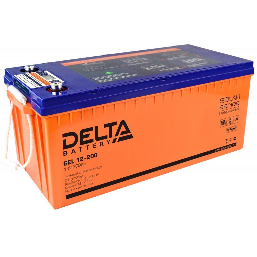 12В Аккумулятор Delta GEL 12-200	 200А*ч