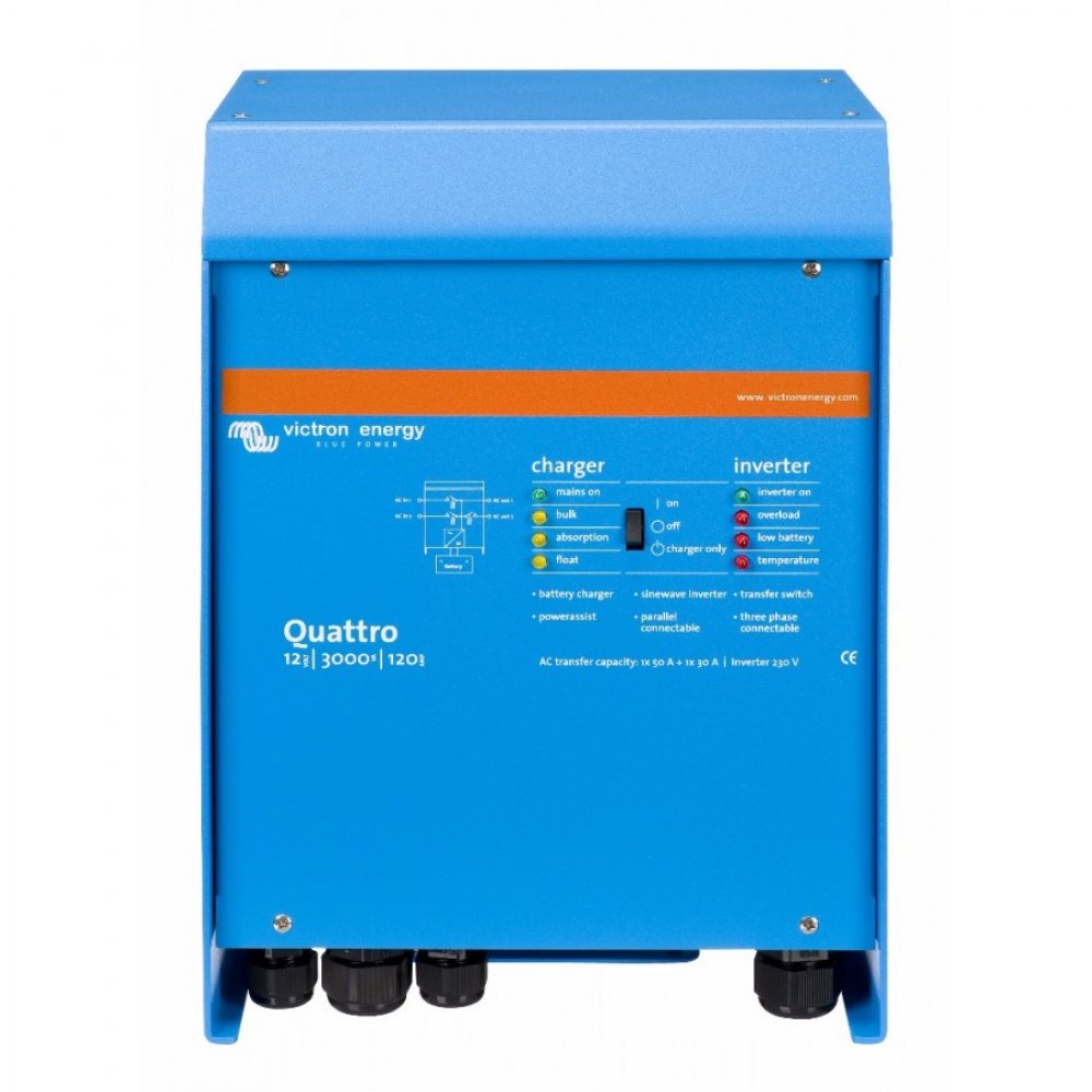 Инвертор/зарядное устройство Victron Quattro 12/3000/120-50/50