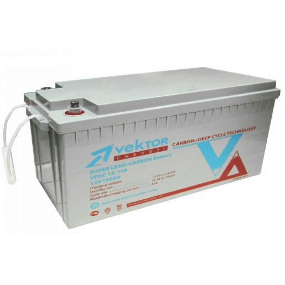 12В Аккумулятор VPbC 12-150	 Carbon	 150 А*ч